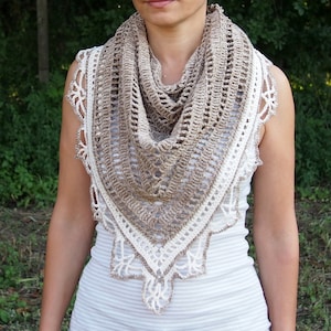 Crochet pattern woman shawl, triangle shawl,  lace shawl, women wrap, Sunkissed shawl, DIY photo tutorial, PDF Instant download