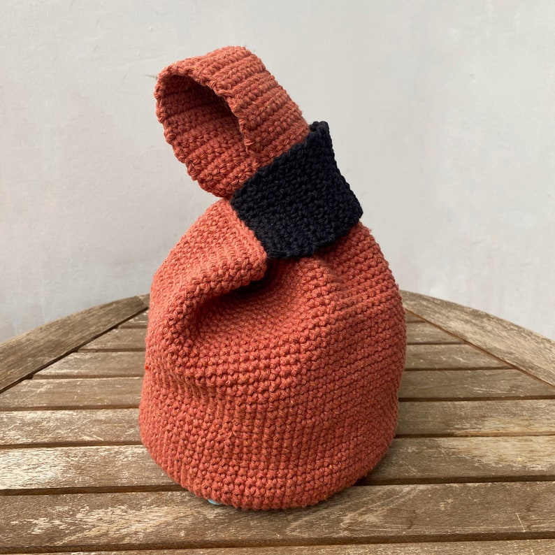 Crochet PATTERN Japanese knot bag, textured shopping reusable bag, purse, summer tote, DIY photo tutorial image 4