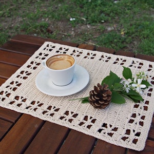 Crochet pattern table placemat, table runner, home decor, table mat decoration, kitchen,  Instant download PDF
