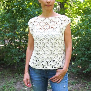 Crochet Pattern Summer Garden top, women pullover, top, woman clothing, PDF Instant download image 3