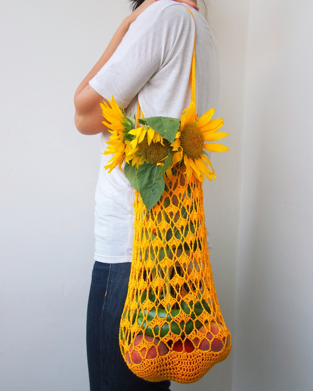Crochet PATTERN Market Bag Shopping Bag, Beach Tote, Summer Tote, Yoga ...