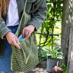 Crochet PATTERN Turin market bag, shopping reusable bag, beach tote, summer tote, DIY photo tutorial