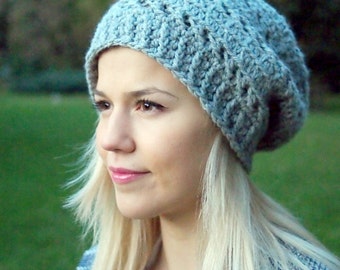 Crochet Pattern woman slouchy hat,  woman beret, women tam, DIY tutorial, Instant download PDF