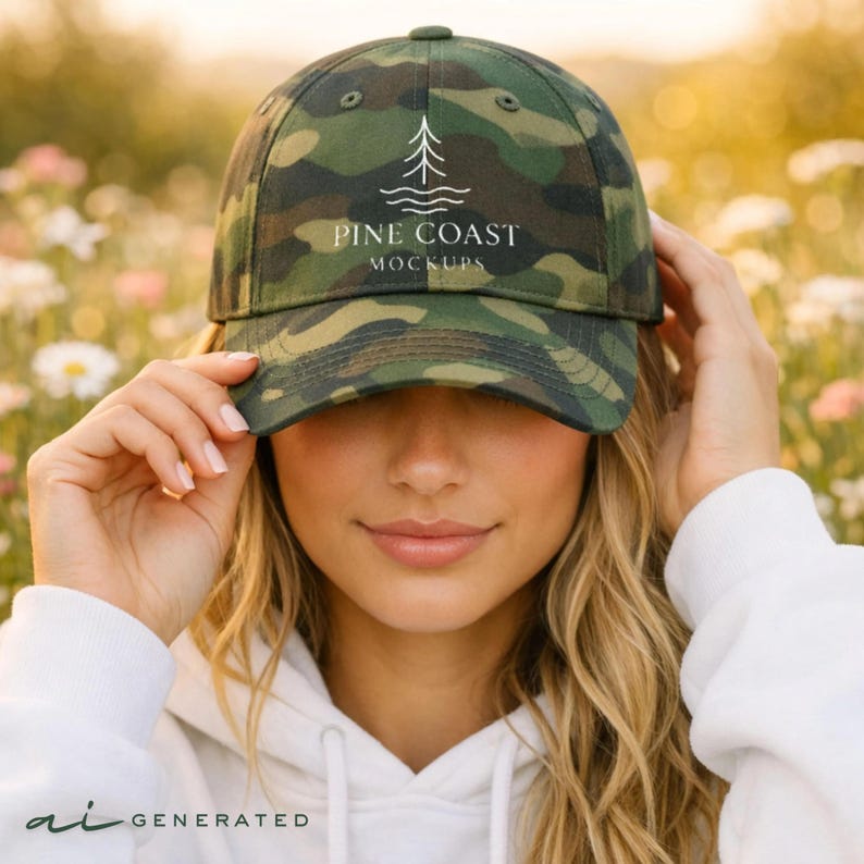 yupoong 6245cm hat back view, adjustable strap closure, low profile dad cap, casual lifestyle mockup