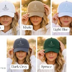 Yupoong 6245CM Classic Dad Hat Baseball Cap Female Spring Printify Embroidered Mockup Bundle (JPG) image 2