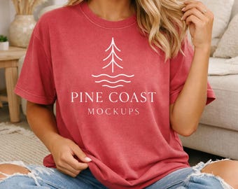 Watermelon Comfort Colors 1717 T- Shirt Mockup Boho Aesthetics (JPG)
