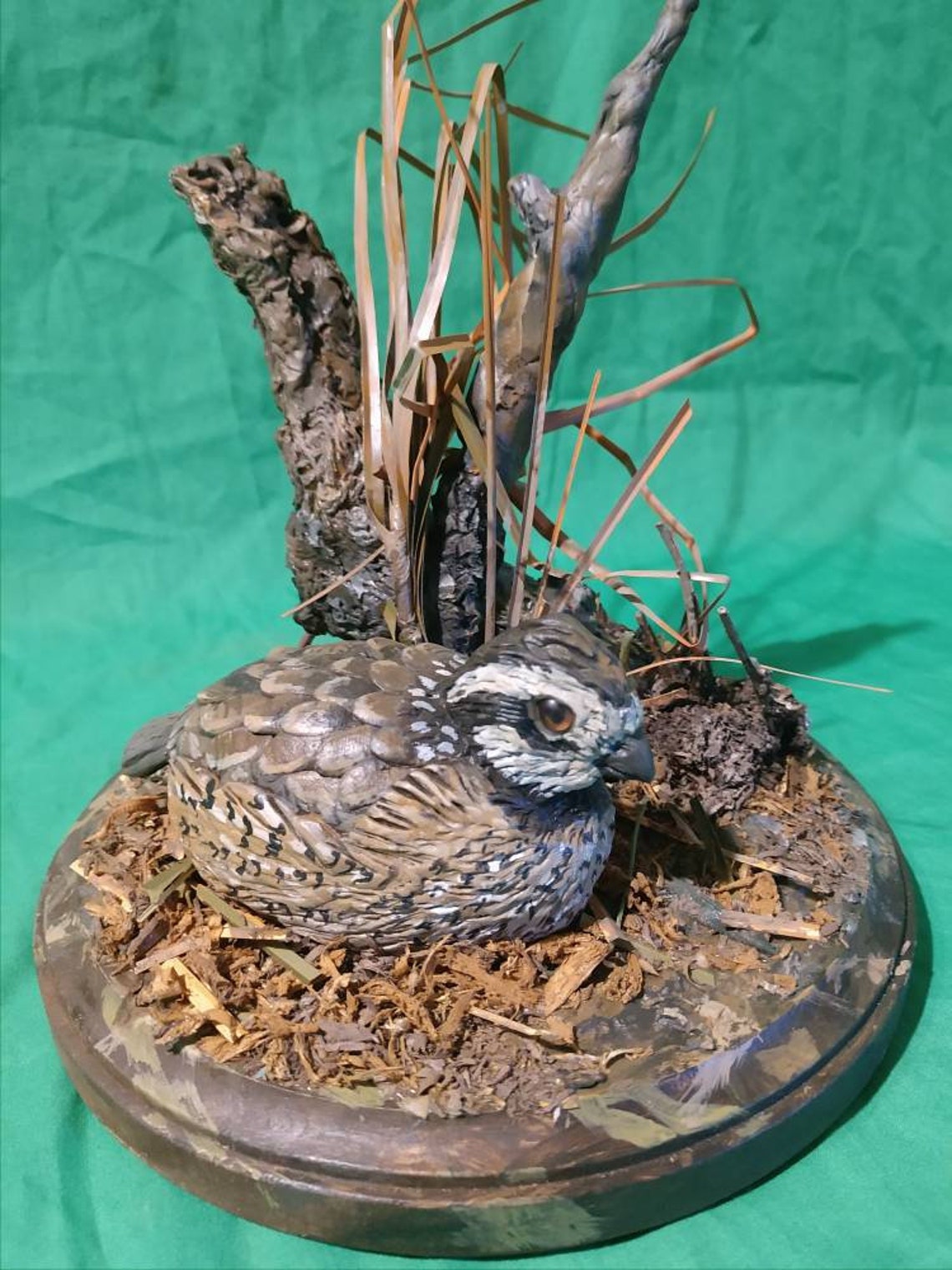 Sculptured bobwhite quail mixed media bird art sculpture Etsy