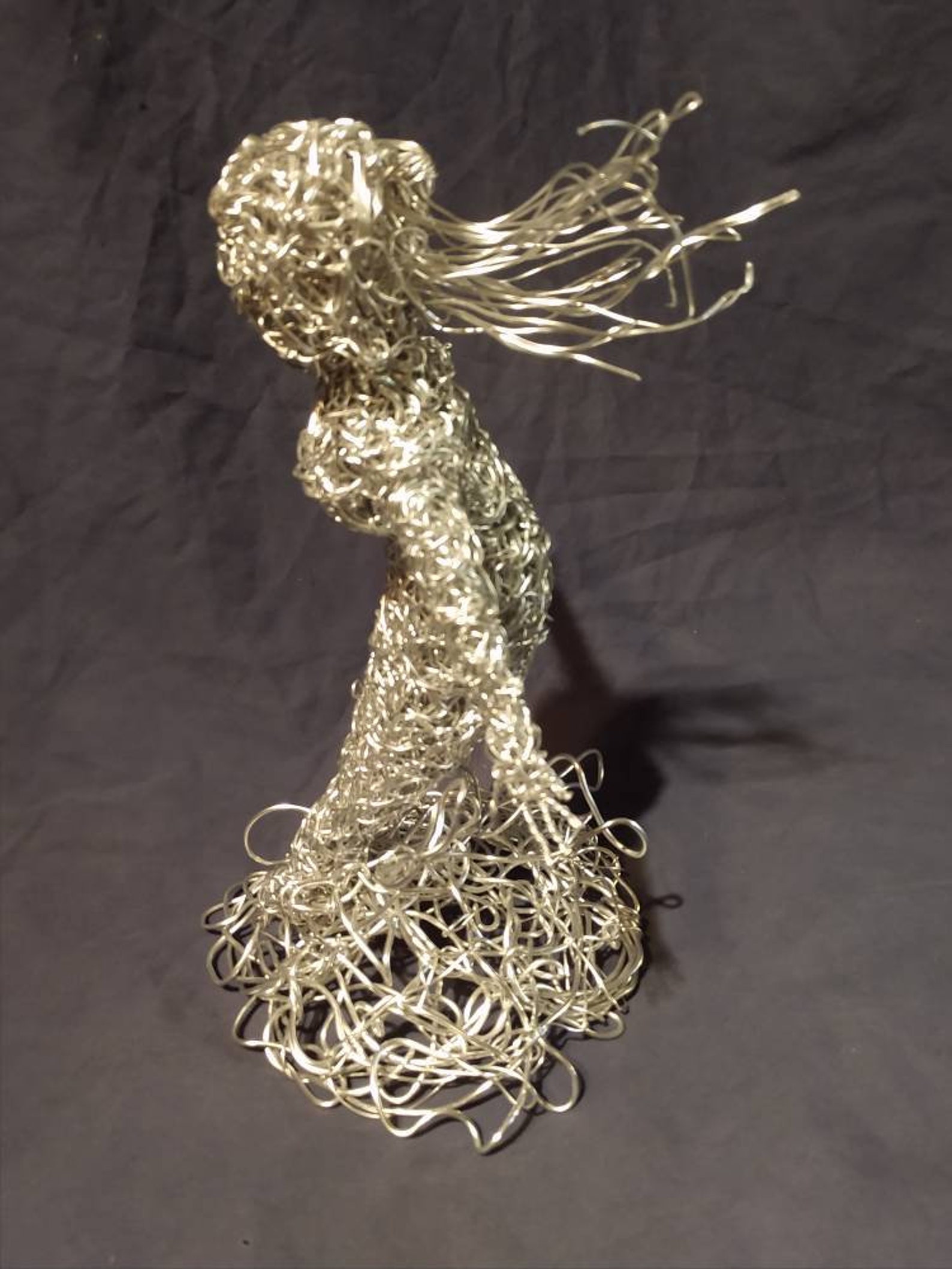 Wire sculpture woman modern art wire figure ONLY ONE handmade | Etsy