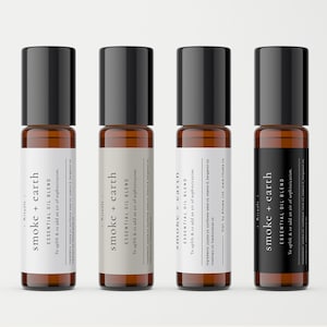 Essential Oil Roller Bottle Label, DIY Editable Roll on Label Template, Essential Oil Blend Printable Labels DIY・Smoke