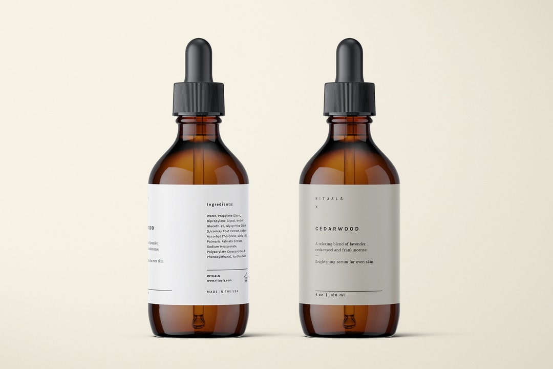 Custom Cosmetic Labels 4 Oz Potion Bottle, Editable Template Digital ...