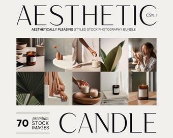 70 Styled Candle & Wellness Stock Photos, Aesthetic Photo Bundle, Royalty-Free Images for Social Media Posts + Digital Marketing • CSN