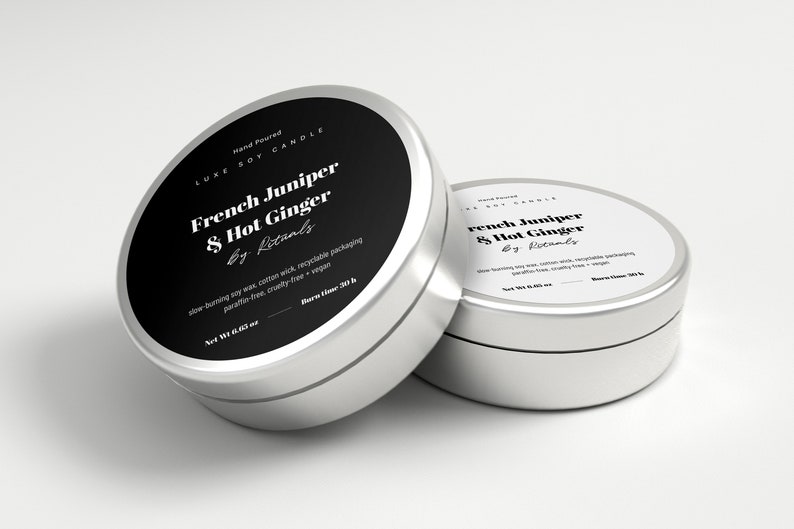 Round Lip Balm Tin Label Stickers Template DIY Round Etsy