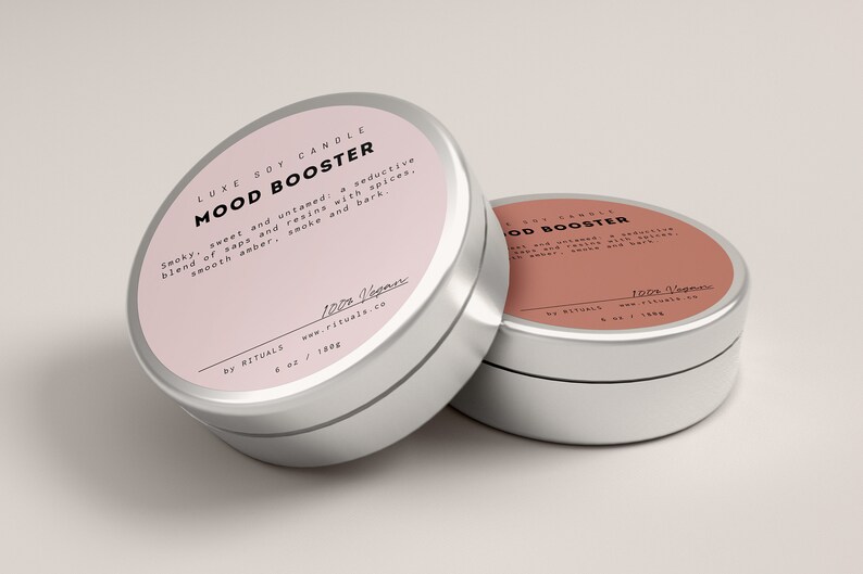 Round Lip Balm Tin Labels Template DIY Circle Lip Scrub Etsy