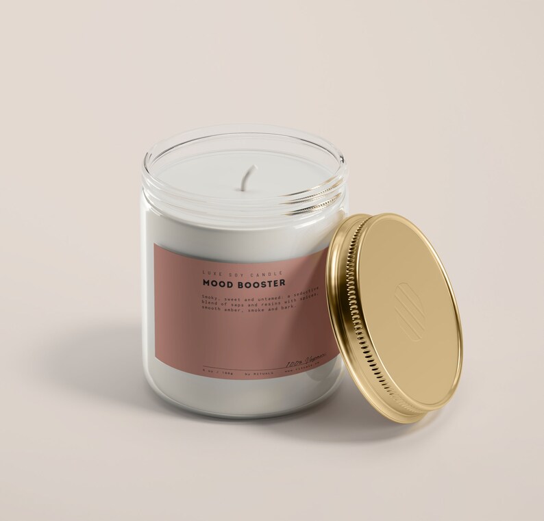 Unique Candle Jar Label Template DIY Premade Candle Labels Etsy Canada