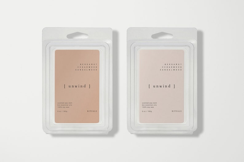 2x3 Soy Wax Melt Labels Template DIY \u2014 Wax Melt Packaging Stickers \u2014 DIY Product Customizable Label Sticker \u2014 Minimalist Wax Labels\u30fbUnwind
