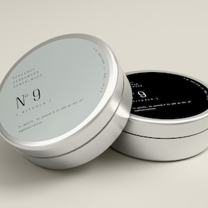 Round Label Template, Circle Lip Balm Labels Stickers SVG, Editable Product Label for Small Business, Cosmetic Packaging Label 1.5", 2"・No.9