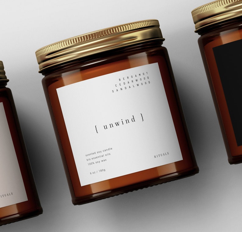 Custom Candle Labels Template Candle Jar Editable Label Etsy