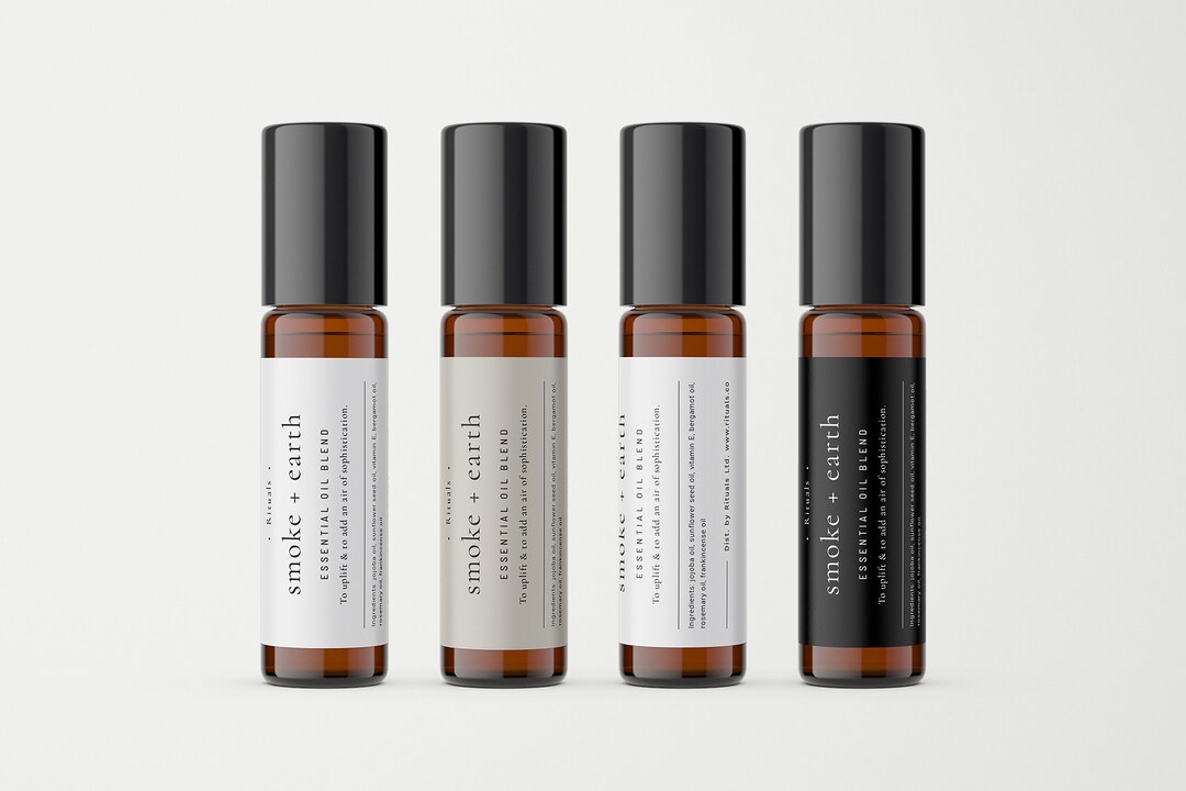 Essential Oil Roller Bottle Label — DIY Editable Roll on Label Template ...
