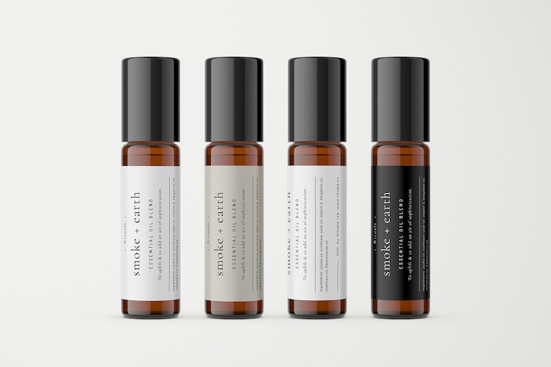 Essential Oil Roller Bottle Label DIY Editable Roll on Label Etsy