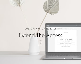 Label Template Access Extension Add-On — Extend Access to Your Template for another period