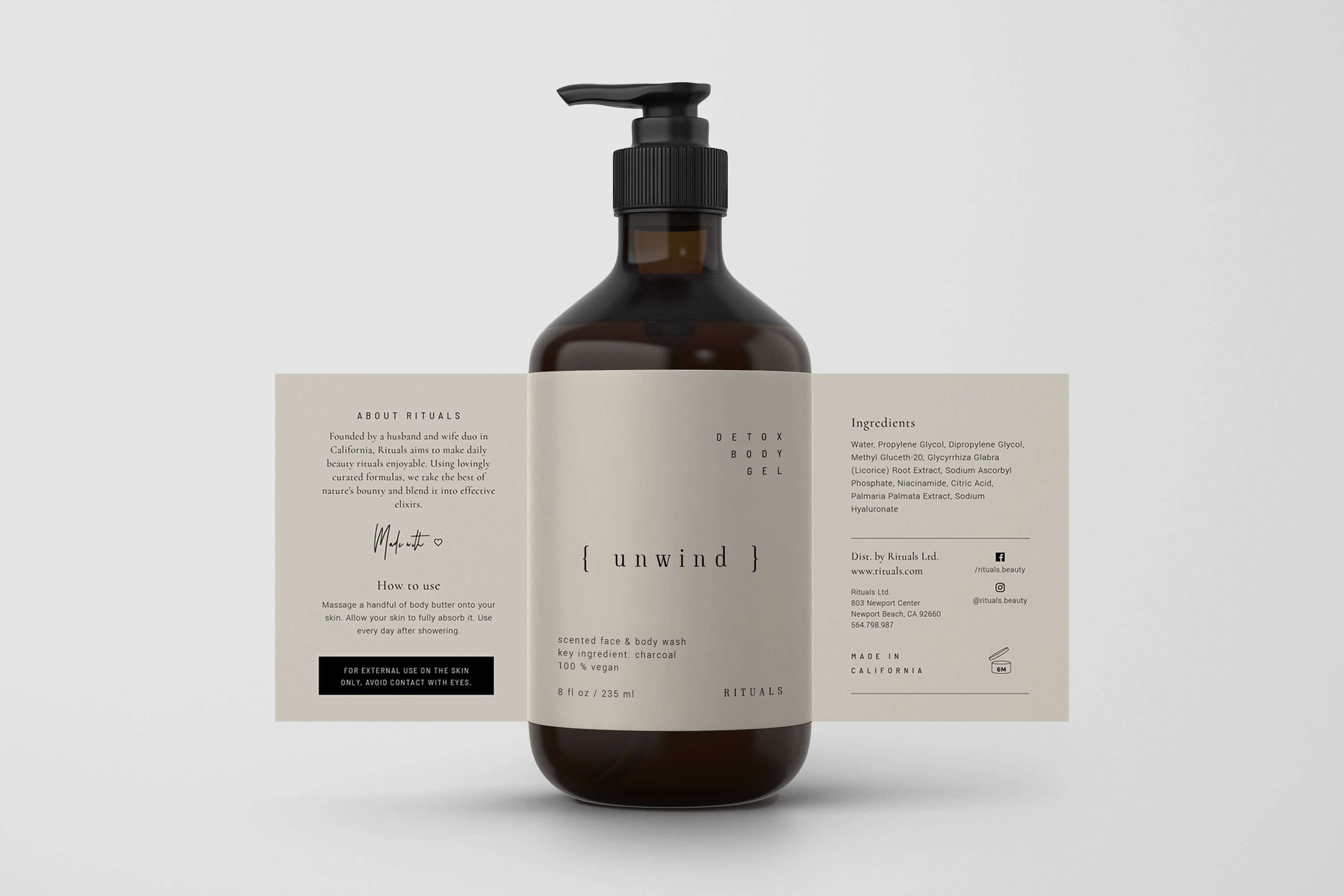 Lotion Bottle Label Design, Body Product Label Template for Bath & Body ...