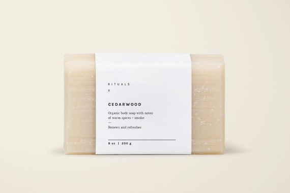 Printable Custom Soap Bar Labels Template DIY — Editable Soap Packaging Label — Hand Soap Label Stickers Template 8.5x2"・Cedarwood