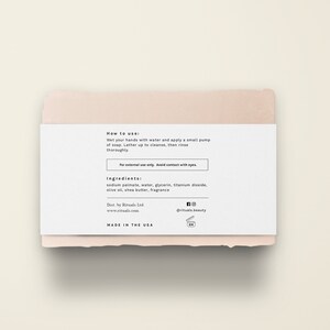 Printable Custom Soap Bar Labels Template DIY — Editable Soap Packaging Label — Hand Soap Label Stickers Template 8.5x2"・Cedarwood image 7