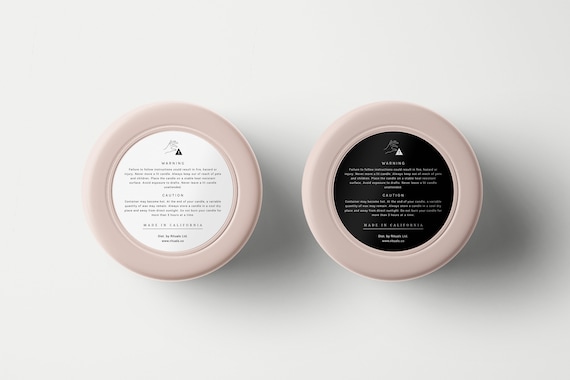 Candle Safety Warning Labels Stickers — Candle Care Instructions Label Template — Candle Packaging Protection Labels Printable・Warning