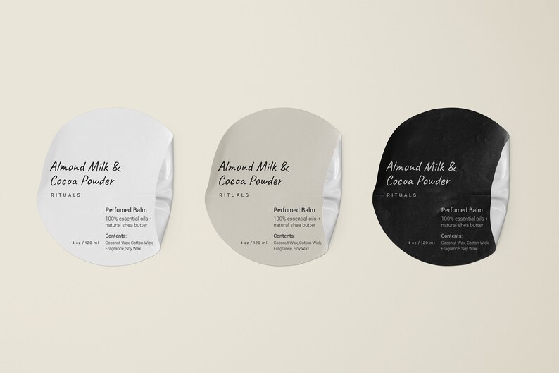 Round Lip Balm Lid Labels Customizable Circle Labels Etsy