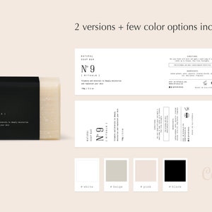 May include: A natural soap bar with a black label that says "Natural Soap Bar N&deg; 9 | Ritual | Vitamins and minerals to deeply moisturize and replenish your skin 110g | 3.9 oz"