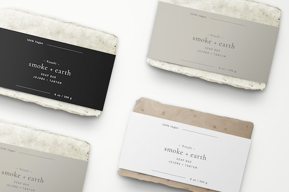 DIY Custom Soap Bar Labels Template Design Printable Hand | Etsy