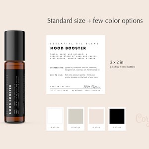Essential Oil Roller Bottle Label — DIY Editable Roll on Label Template ...