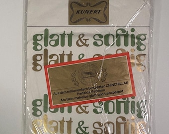 Medias Kunert Smooth & Soft 20 vintage, nuevas, fabricadas en Alemania Occidental, estilo retro, talla IV (44-46), color perla.