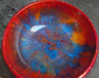 Cuencos de resina hechos a mano para ensaladas, patatas fritas, etc.