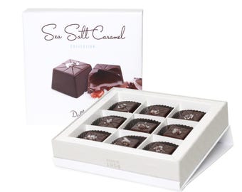 9 Piece Sea Salt Dark Chocolate Gift Box