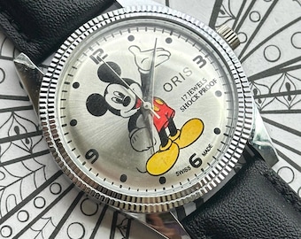 Vintage ORIS Mickey Mouse Watch: Swiss Made Hand-Winding Mechanical Watch