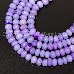 Lavender Opal Rondelle Beads: AAA Quality Gemstone, 7-8mm