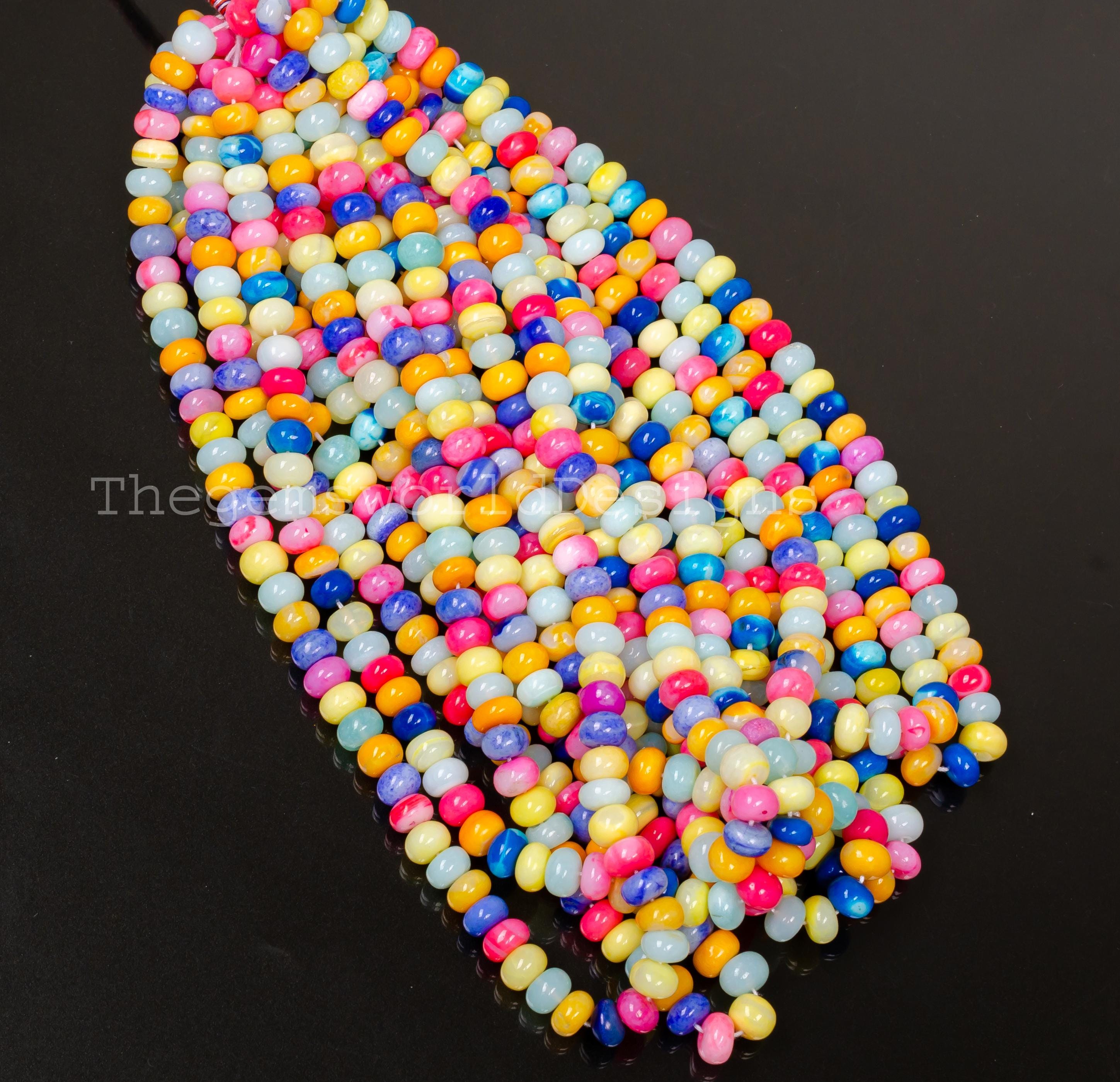 Multi Color Opal Rondelle Beads: AAA Grade Gemstone, 8-9mm - Etsy