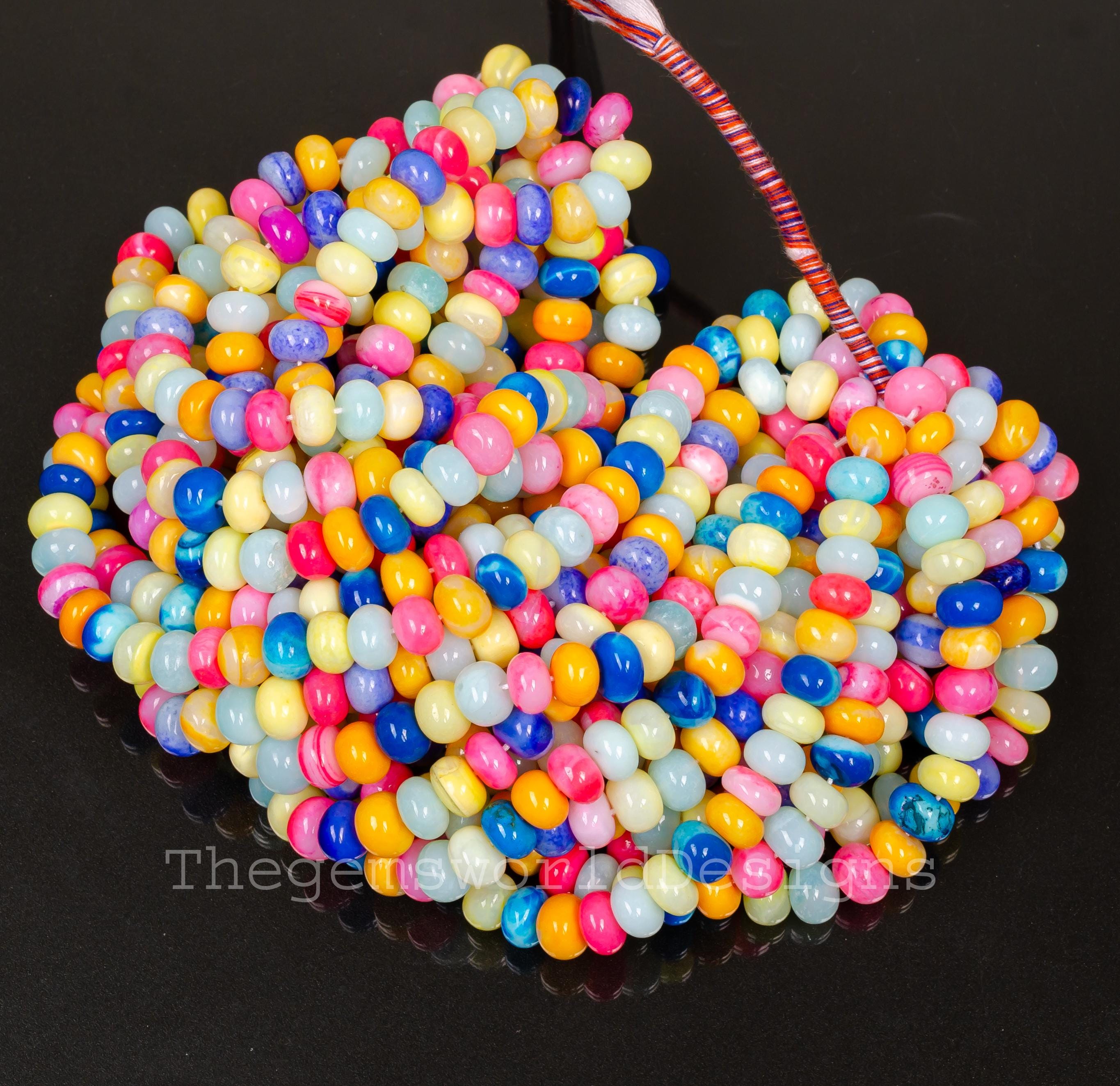 Multi Color Opal Rondelle Beads: AAA Grade Gemstone, 8-9mm - Etsy