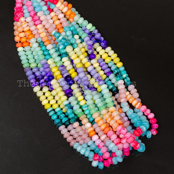 AAA Grade Multi Color Opal Rondelle Beads: 7-8mm Gemstone Jewelry Making