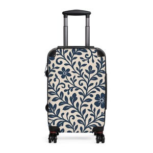 NestnForm Blumenmuster-Koffer, stilvolles Reisegepäck, Boho Handgepäck, Urlaubstasche, Geschenke für Reisende