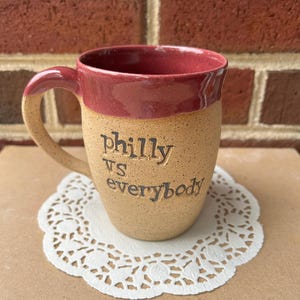 Philly vs Everybody – Handgjord sarkastisk mugg, feministisk humorgåva | What She Said Pottery
