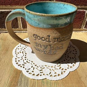 Good Moms Say Bad Words – Handmade Sarcastic Mug, Feminist Humor Gift | What She Said Pottery
