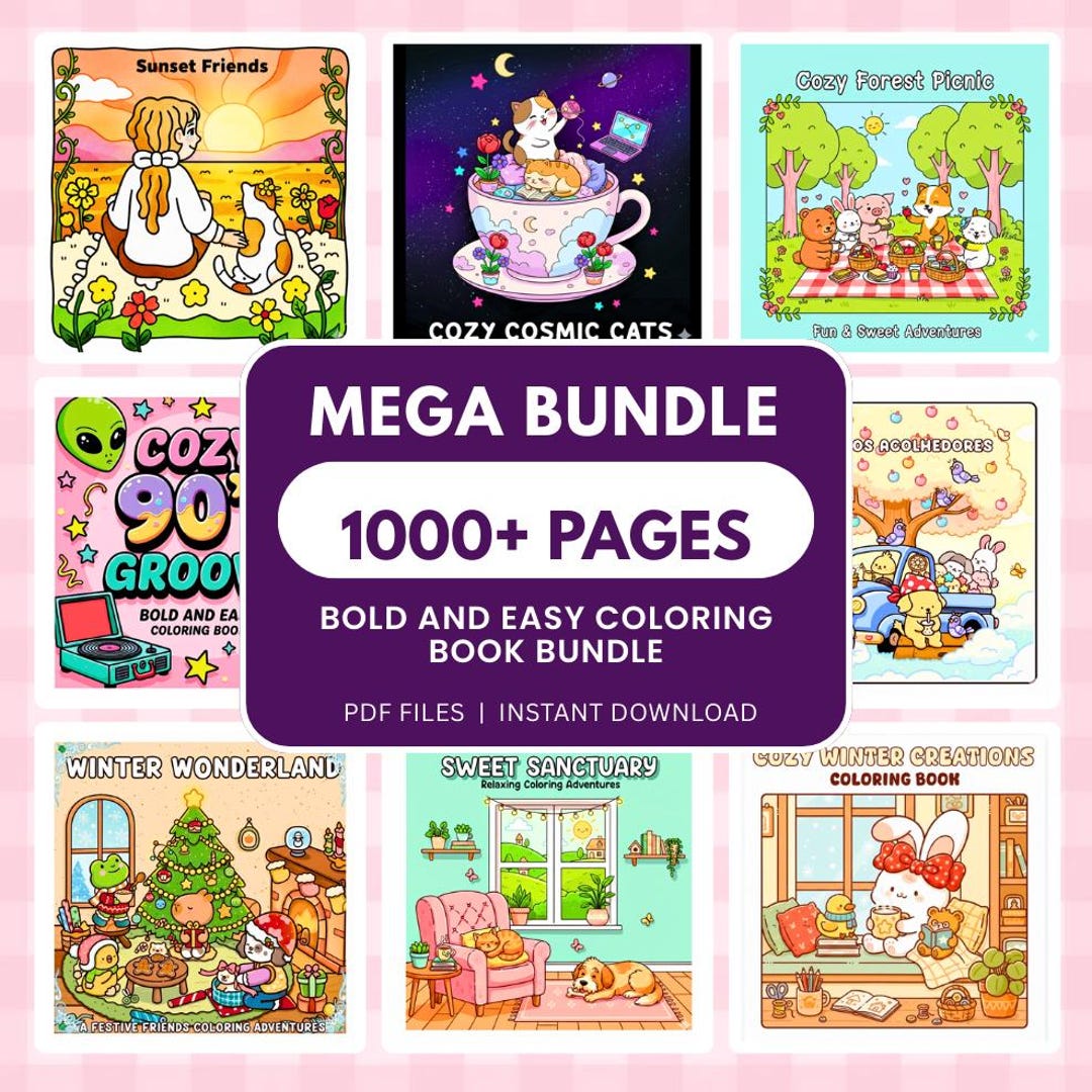 Coco Wyo Coloring Book Bundle: 1000+ Bold Pages for Kids & Adults ...