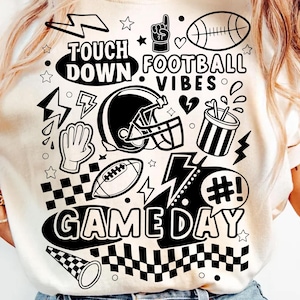 Vintage Football PNG, Football Png, Football Season Sublimation Design, Trendy Football Png, Game Day Png, Touchdown Png, Football Vibes