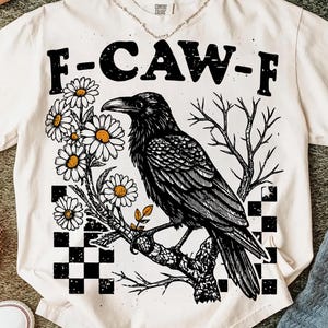 Gothic Crow PNG: Funny Halloween Sublimation Design (Digital Download)