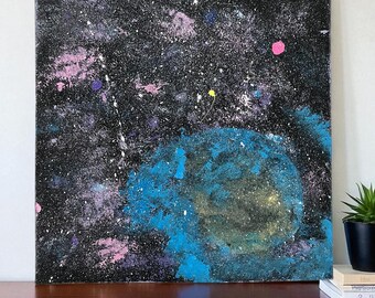 SOLD - Space Galaxy: 12x12" Wrapped Canvas