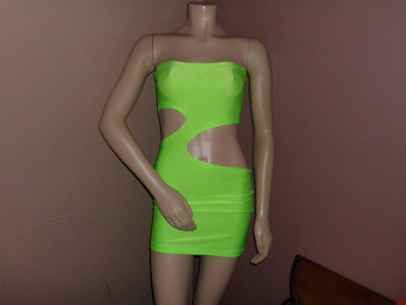 sexy neon green dress