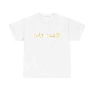 Cat Club Tee | Minimal Script Cat Shirt, Casual Cat Lover Top