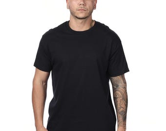 Schweres Baumwoll-T-Shirt mit Rundhalsausschnitt - Klassische Männerpassform